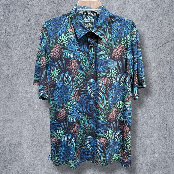Tattoo Golf Polo Aloha Collection Pineapple Men's Medium - Picture 1 of 7